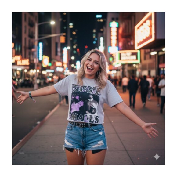 BIGGIE SMALLS CUT OFF T SHIRT THE NOTORIOUS B.I.G! - Picture 1 of 6